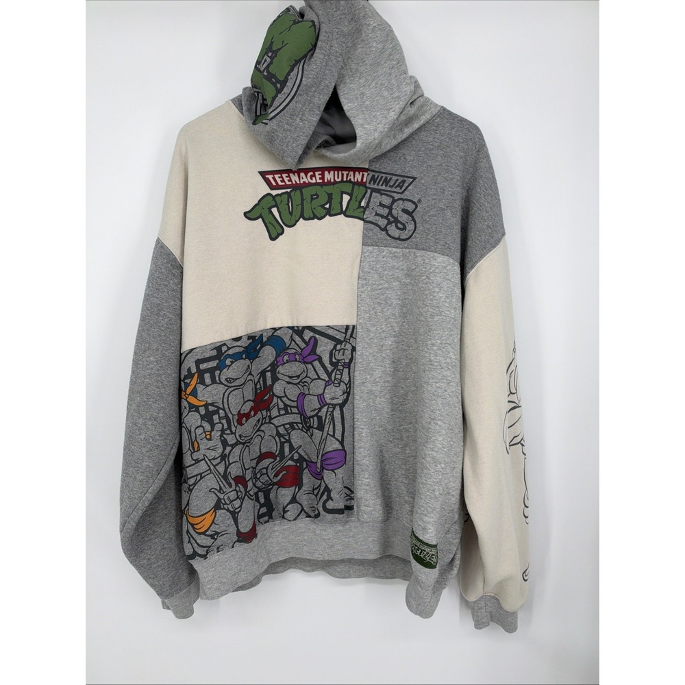 Nickelodeon Teenage Mutant Ninja Turtles Graphic Hoodie Gray Men's 2xl